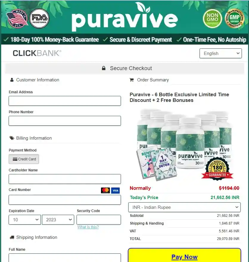 Puravive - Order Page